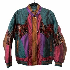 Vintage Multicolor Bomber Jacket
